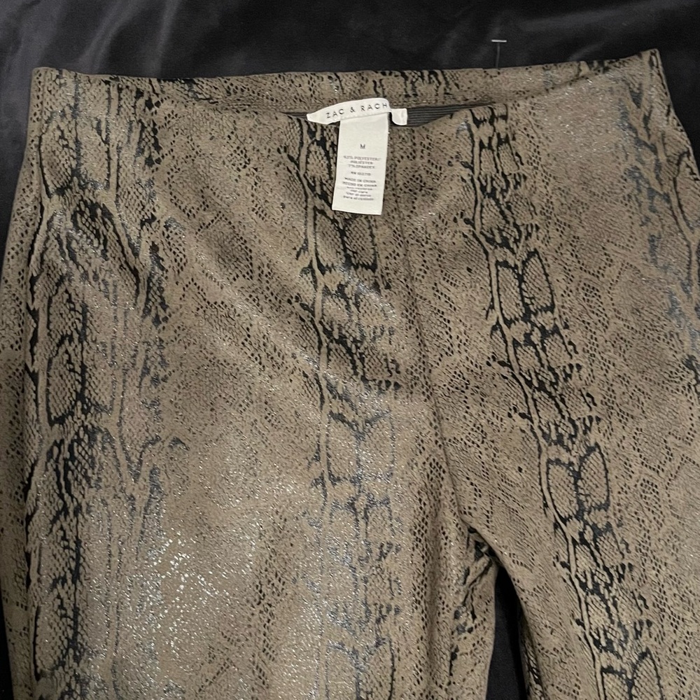 Zac & Rachel Tan Snake Print Pants